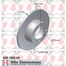 430.1002.00 ZIMMERMANN Тормозной диск