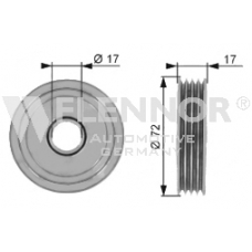 FU26992 FLENNOR Натяжной ролик, поликлиновой  ремень