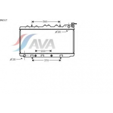 DN2117 AVA Радиатор, охлаждение двигателя