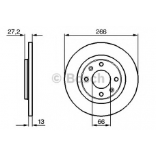 0 986 479 B51 BOSCH Тормозной диск