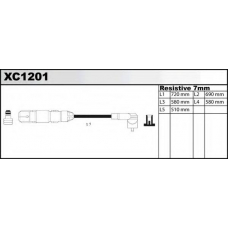 XC1201 QUINTON HAZELL Комплект проводов зажигания