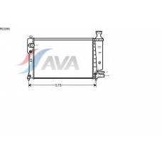 PE2098 AVA Радиатор, охлаждение двигателя