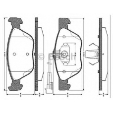 0 986 TB2 286 BOSCH Комплект тормозных колодок, дисковый тормоз