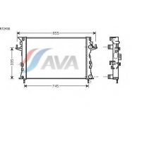 RT2438 AVA Радиатор, охлаждение двигателя