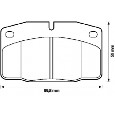 571833X BENDIX Комплект тормозных колодок, дисковый тормоз