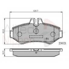 ADB0914 COMLINE Комплект тормозных колодок, дисковый тормоз