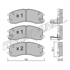 070.0 TRUSTING Комплект тормозных колодок, дисковый тормоз