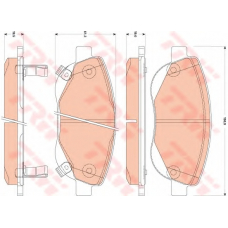 GDB3511 TRW Комплект тормозных колодок, дисковый тормоз