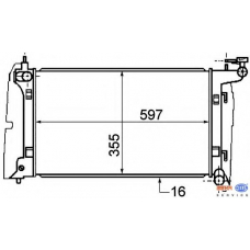 8MK 376 773-641 HELLA Радиатор, охлаждение двигателя