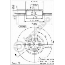 08.5747.11 BREMBO Тормозной диск