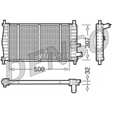 DRM10042 DENSO Радиатор, охлаждение двигателя