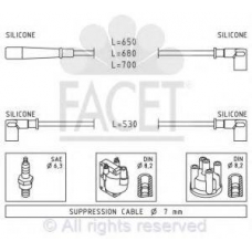 4.9554 FACET Комплект проводов зажигания