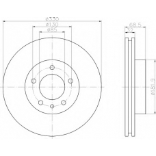 8DD 355 109-711 HELLA Тормозной диск