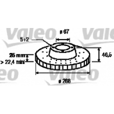 186864 VALEO Тормозной диск