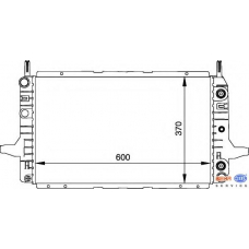 8MK 376 707-681 HELLA Радиатор, охлаждение двигателя