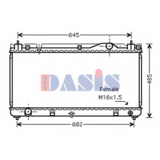 210133N AKS DASIS Радиатор, охлаждение двигателя