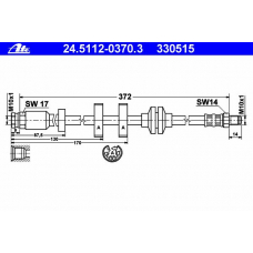 24.5112-0370.3 ATE Тормозной шланг