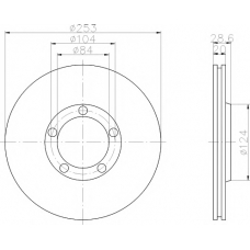 8DD 355 106-281 HELLA PAGID Тормозной диск