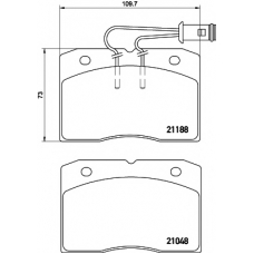 8DB 355 005-751 HELLA PAGID Комплект тормозных колодок, дисковый тормоз