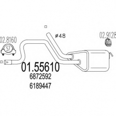 01.55610 MTS Средний глушитель выхлопных газов