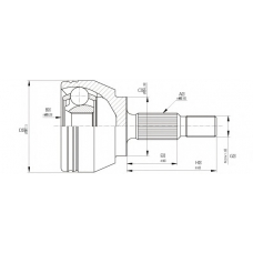 CVJ5684.10 OPEN PARTS Шарнирный комплект, приводной вал