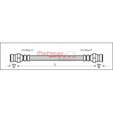 4114052 METZGER Тормозной шланг