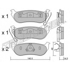 6430 TRUSTING Комплект тормозных колодок