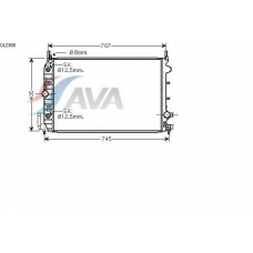 OL2388 AVA Радиатор, охлаждение двигателя