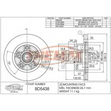 BD-5438 FREMAX Тормозной диск