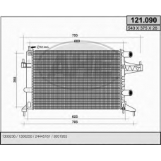 121.090 AHE Радиатор, охлаждение двигателя