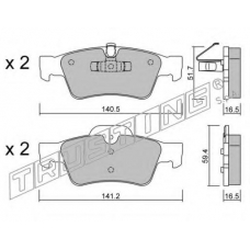 584.1 TRUSTING Комплект тормозных колодок, дисковый тормоз