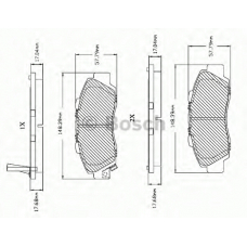 F 03B 150 016 BOSCH Комплект тормозных колодок, дисковый тормоз