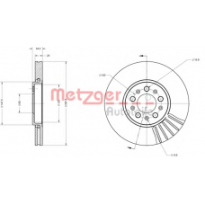 6110049 METZGER Тормозной диск