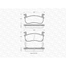 363702160502 MAGNETI MARELLI Комплект тормозных колодок, дисковый тормоз