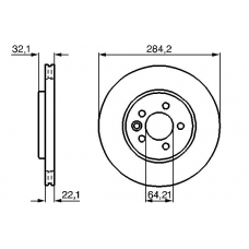 0 986 478 314 BOSCH Тормозной диск