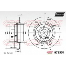 873554.0000 MAXTECH Тормозной диск