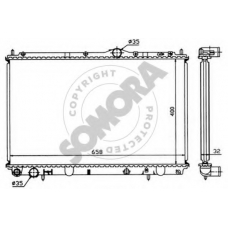 186041 SOMORA Радиатор, охлаждение двигателя
