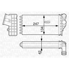 350218318000 MAGNETI MARELLI Теплообменник, отопление салона