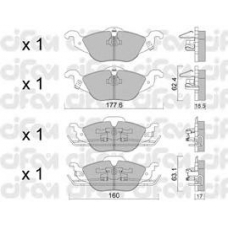 822-257-0 CIFAM Комплект тормозных колодок, дисковый тормоз