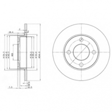 BG2517 DELPHI Тормозной диск