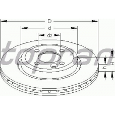 501 014 TOPRAN Тормозной диск