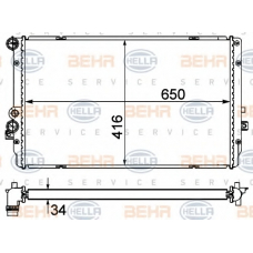 8MK 376 735-361 HELLA Радиатор, охлаждение двигателя