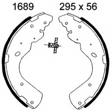 01689 BSF Комплект тормозных колодок