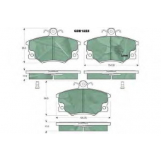GDB1223 TRW Комплект тормозных колодок, дисковый тормоз
