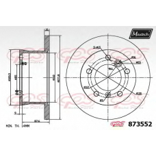 873552.0000 MAXTECH Тормозной диск