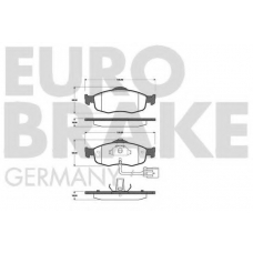 5502222519 EUROBRAKE Комплект тормозных колодок, дисковый тормоз