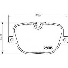 P 44 025 BREMBO Комплект тормозных колодок, дисковый тормоз