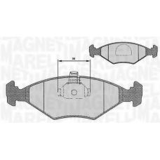 363916060235 MAGNETI MARELLI Комплект тормозных колодок, дисковый тормоз