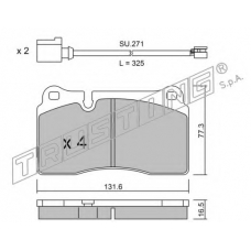 675.1W TRUSTING Комплект тормозных колодок, дисковый тормоз