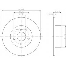 8DD 355 106-371 HELLA PAGID Тормозной диск